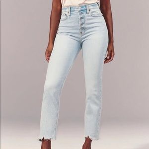 Abercrombie Ultra High Rise Ankle Straight Jeans